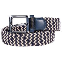 CINTURÓN ELASTICADO GINO RODINIS HOMBRE 2520 AZUL/BEIGE L-XL