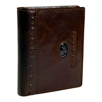 BILLETERA DE CUERO HOMBRE STEFANO 664 CAFÉ GINO RODINIS