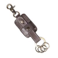 LLAVERO CUERO HOMBRE  GINO RODINIS  LL115 CAFÉ