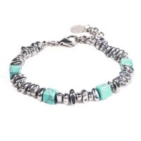 BRAZALETE UNISEX GINO RODINIS B529 | Turquesa/Plateado