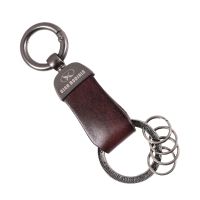 LLAVERO CUERO HOMBRE  GINO RODINIS  LL118 CAFÉ