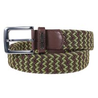 CINTURÓN ELASTICADO GINO RODINIS HOMBRE 2517 VERDE/MARRON S-M