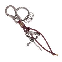 LLAVERO CUERO HOMBRE  GINO RODINIS  LL121 BURDEOS