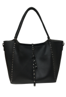 Cartera Cuero Ecológico CRO29 Negro