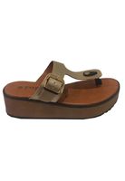 Sandalia cuero ecológico Dorada ZAV92