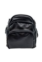 Mochila Cuero Negro CRU76