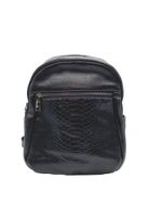 Mochila Cuero Negro CRU47