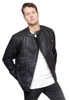 Chaqueta Ecocuero  CHF83 Negro
