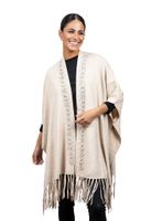 Poncho PO062 tejido Beige