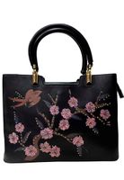 Cartera Cuero Ecológico CRO22 Negro