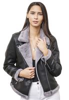 Chaqueta Ecocuero CHF77 NegroGris