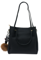 Cartera Cuero Ecológico CRO51 Negro