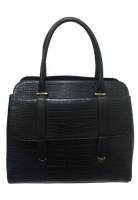 Cartera Cuero Ecológico CRO17 Negro