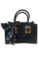 Cartera Cuero Ecológico CRO43 Negro