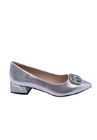 Zapato de taco Ecocuero ZB011 Plata