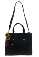 Cartera Cuero Ecológico CRO48 Negro