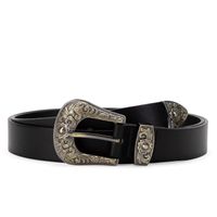 Cinturon Ancho 3 Cms Gacel Negro Cin0510