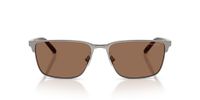 Anteojos De Sol Arnette AN3094 Hampere Brushed Gunmetal Dark Brown Gris Hombre