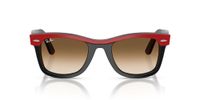 Anteojos De Sol Ray-Ban RB2240 Wayfarer Red On Black Clear Gradient Brown Rojo Unisex