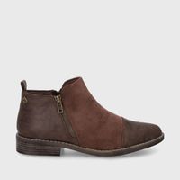 Botin Taco Café Oscuro Mujer C7338 Gotta