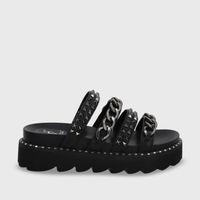 Sandalia Negra Mujer 1573A Gotta