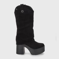 Bota Plataforma Negra Mujer 15039 Gotta