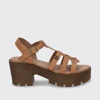 Sandalia Plataforma Beige Mujer 43023 Gotta