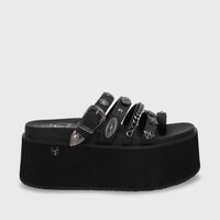 Sandalia Plataforma Negra Mujer 35181 Gotta