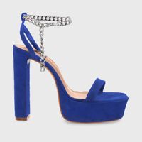 Sandalia Taco Azul Mujer 35101 Gotta