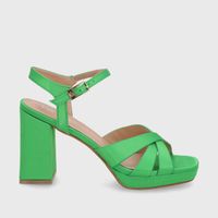 Sandalia Taco Verde Mujer 45902 Gotta