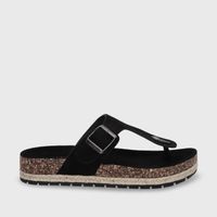 Sandalia Plana Negra Mujer 42011 Gotta