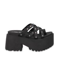 Sandalia Plataforma Negra Mujer 1567F Gotta