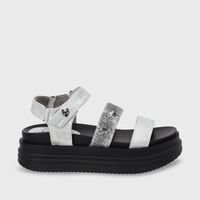 Sandalia Plataforma Plateada Mujer 15711 Gotta