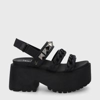 Sandalia Plataforma Negra Mujer 15675 Gotta