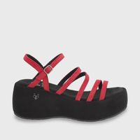 Sandalia Plataforma Mujer Roja 45822 Gotta