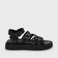 Sandalia Plana Negra Mujer 55950 Gotta