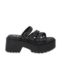 Sandalia Plataforma Negra Mujer 45987 Gotta