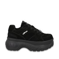 Zapatilla Plataforma Cuero Negra Mujer 9724A Gotta
