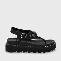 Sandalia Plana Negra Mujer 1573F Gotta