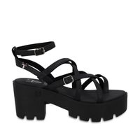 Sandalia Plataforma Negra Mujer 43024 Gotta