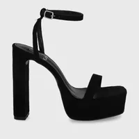 Sandalia Taco Negra Mujer 35101 Gotta