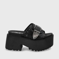 Sandalia Plataforma Negro Mujer 1567D Gotta