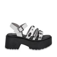 Sandalia Plataforma Tachas Blanca Mujer 45982 Gotta