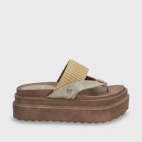 Sandalia Plataforma Beige Mujer 25234 Gotta