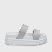 Sandalia Plataforma Plateada Mujer 42021 Gotta