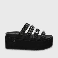 Sandalia Plataforma Negro Mujer 1566C Gotta