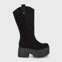Bota Plataforma Negra Mujer 15170 Gotta