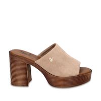 Sandalia Taco Beige Mujer 65920 Gotta