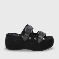 Sandalia Plataforma Negra Mujer 45825 Gotta
