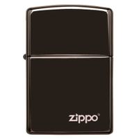 ENCENDEDOR ZIPPO 24756ZL CLASSIC HIGH POLISH BLACK WITH ZIPPO LOGO